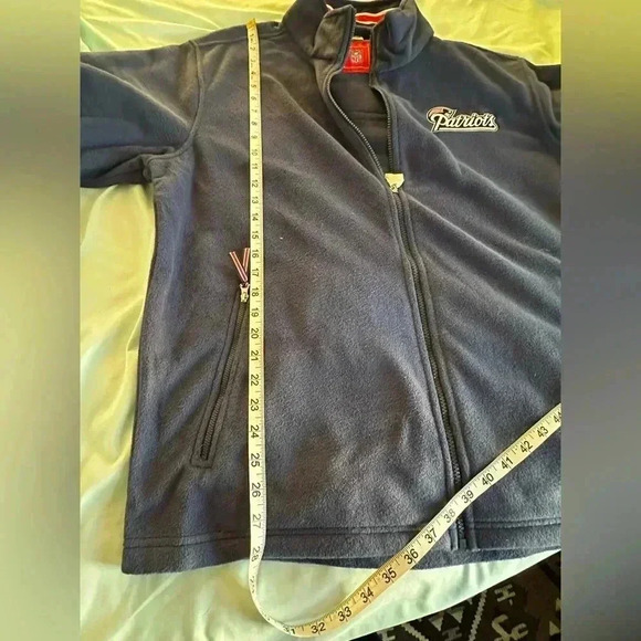 NWOT NFL New England Patriots Full Zip Fleece Sweater Men Size XL Blue. - Picture 11 of 12